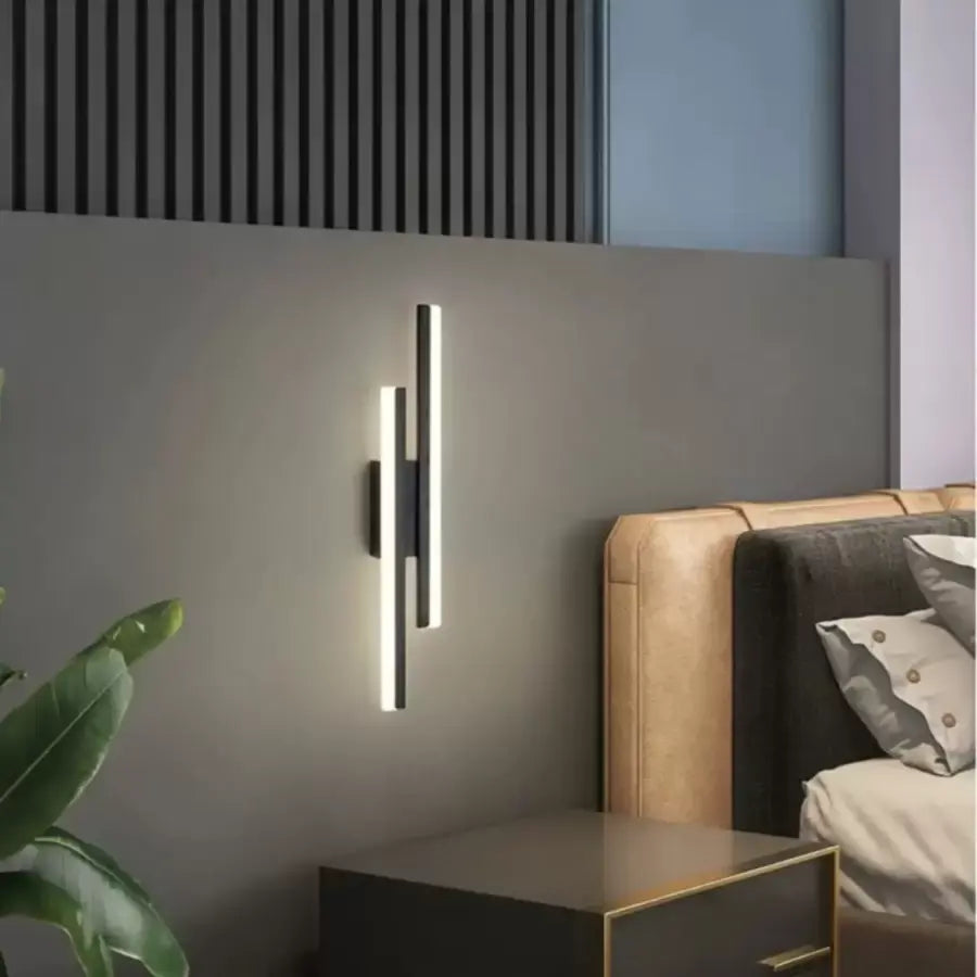 Lampa ścienna LED Lyra, 18 W, akrylowa, czarno-biała