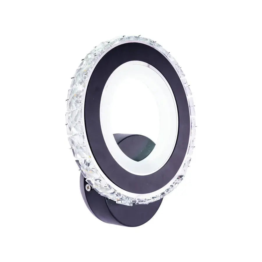 Lampa ścienna LED NOVA Rotonda, 16 W, czarna i ze stali nierdzewnej, ciepłe/zimne/neutralne światło