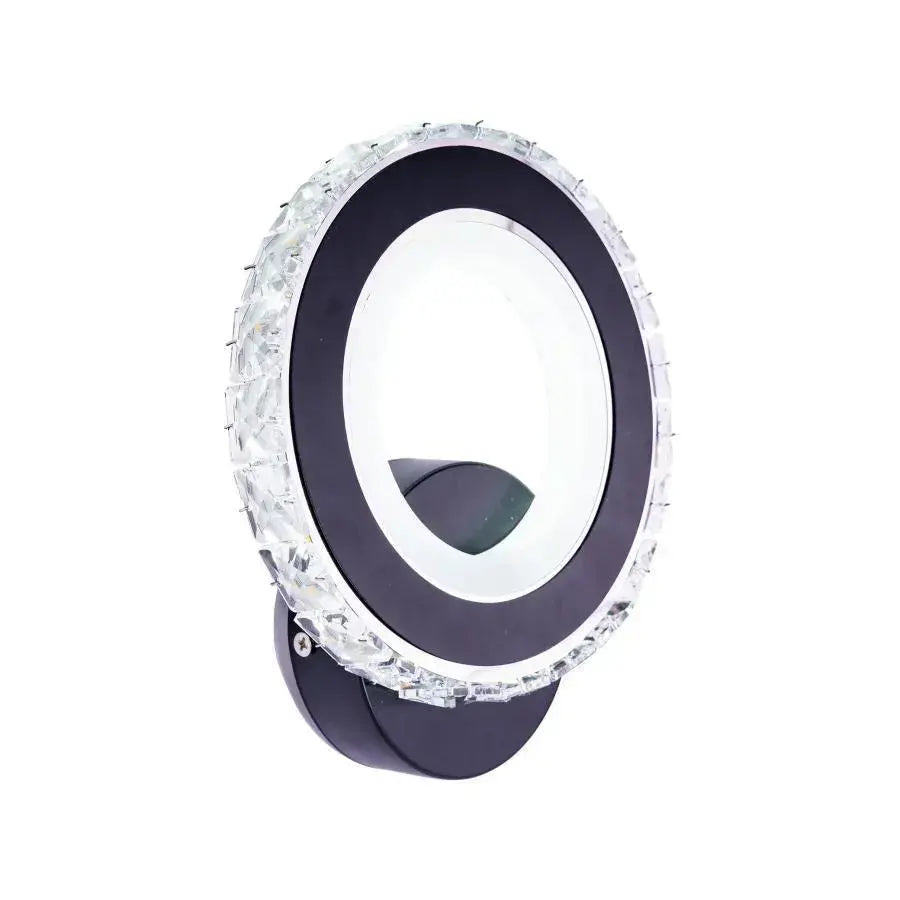 Lampa ścienna LED NOVA Rotonda, 16 W, czarna i ze stali nierdzewnej, ciepłe/zimne/neutralne światło