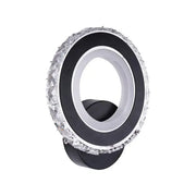 Lampa ścienna LED NOVA Rotonda, 16 W, czarna i ze stali nierdzewnej, ciepłe/zimne/neutralne światło