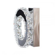 Żyrandol LED z kryształem MAJORA 8W, średnica 20 cm, zimne/ciepłe/neutralne światło, chrom błyszczący