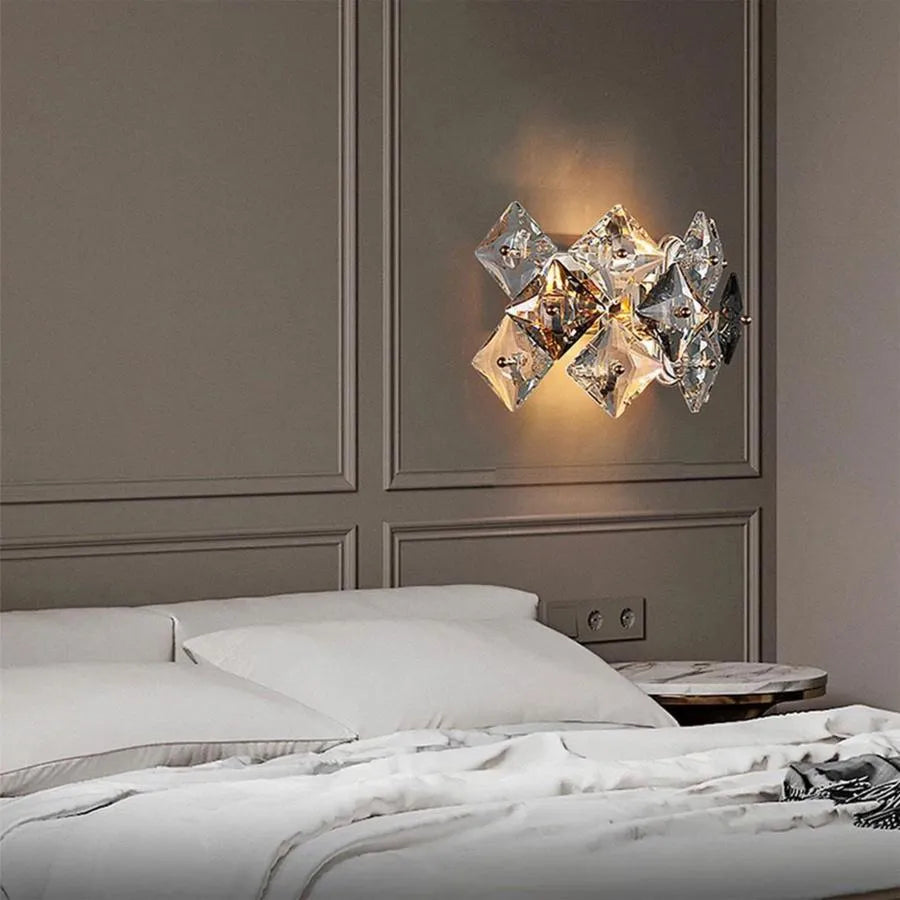 Zarina Kinkiet 2*E14, Metal i Kryształ, Złoty