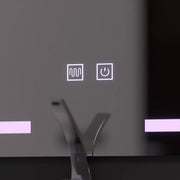 Lustro prostokątne LED 60x80cm, dotykowe Vesta, system przeciwmgielny, ściemnialne