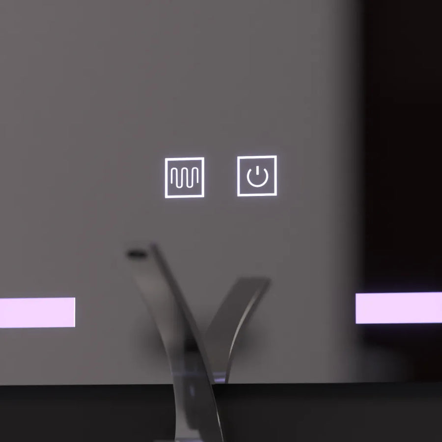 Lustro prostokątne LED 60x80cm, dotykowe Vesta, system przeciwmgielny, ściemnialne