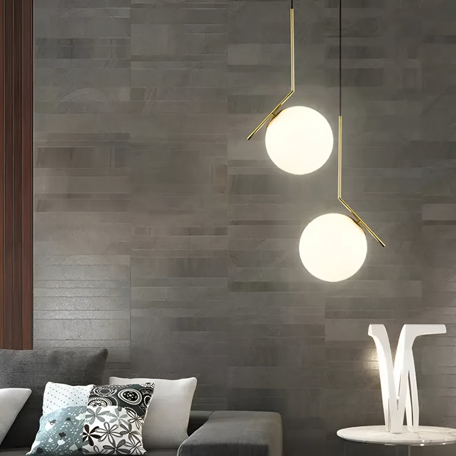 Żyrandol LOFT Haven, 1x E27, złoty biały, metal, regulowana wysokość, nowoczesny