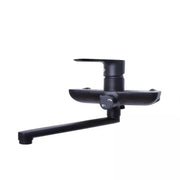 Kran ścienny, stal nierdzewna SUS304, czarny, LJS/223B