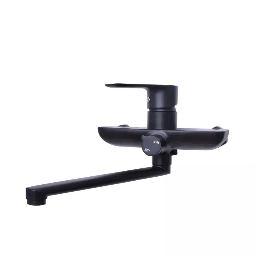 Kran ścienny, stal nierdzewna SUS304, czarny, LJS/223B