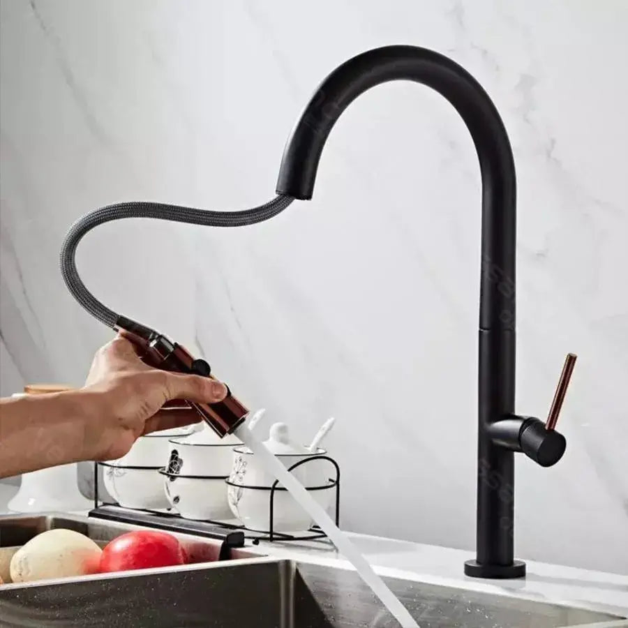 Bateria kuchenna, sanitarna, mosiądz, czarny, CF1035/B