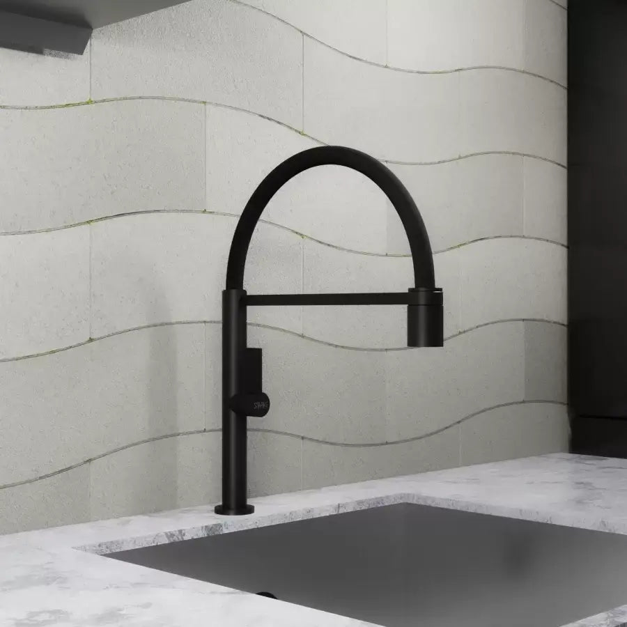 Bateria kuchenna, sanitarna, mosiądz, czarny, CF2045