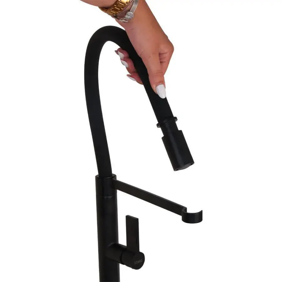 Bateria kuchenna, sanitarna, mosiądz, czarny, CF2045