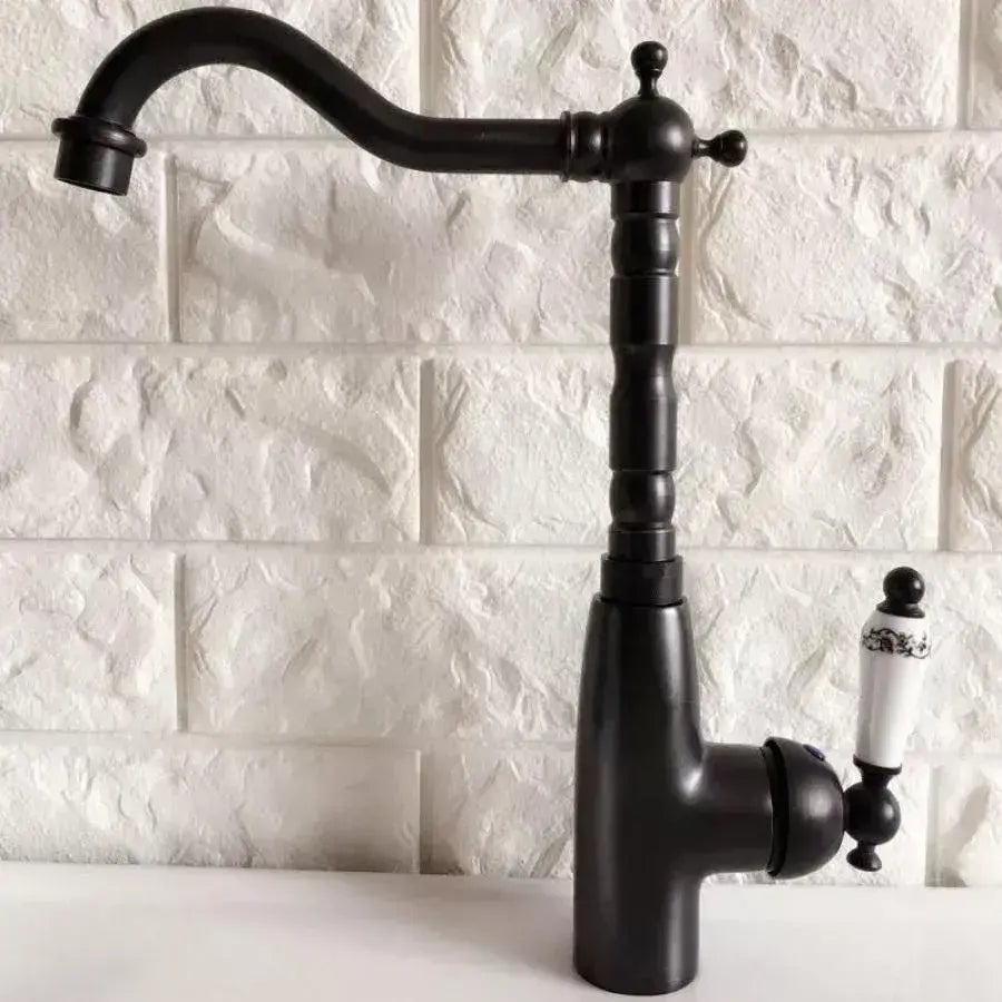 Bateria kuchenna, sanitarna, mosiądz, czarna, OD/2051