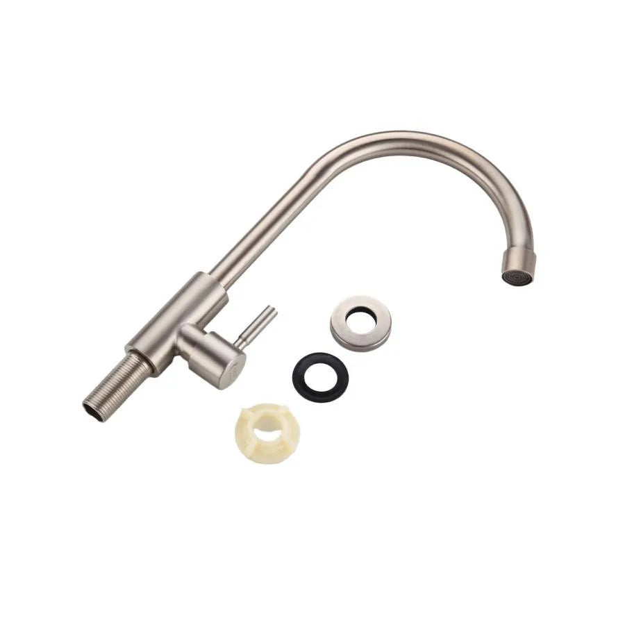 Kran kuchenny, zimna woda, stal nierdzewna SUS304, wykończenie satynowe, DL002