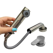 Bateria kuchenna z wyciąganą wylewką prysznicową stal nierdzewna srebrna YSQ/106