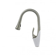 Bateria kuchenna z wyciąganą wylewką, mosiądz sanitarny, chrom, W054