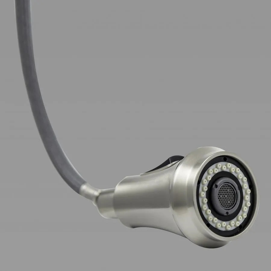 Bateria kuchenna z wyciąganą wylewką, mosiądz sanitarny, chrom, W054