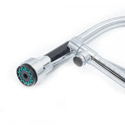 Bateria kuchenna z wyciąganą wylewką, stal nierdzewna i chromowany mosiądz, YD/301