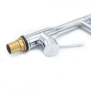 Bateria kuchenna z wyciąganą wylewką, stal nierdzewna i chromowany mosiądz, YD/301