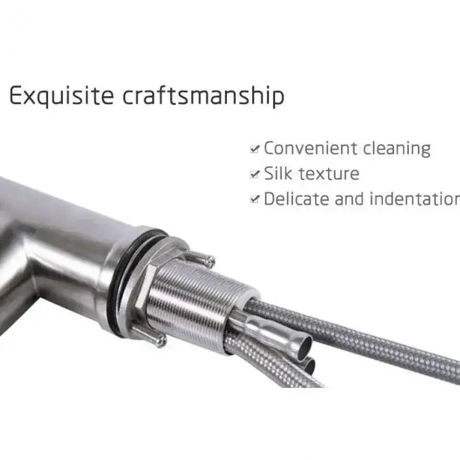 Bateria kuchenna z wyciąganą wylewką, stal nierdzewna SUS304, wykończenie satynowe, CF018