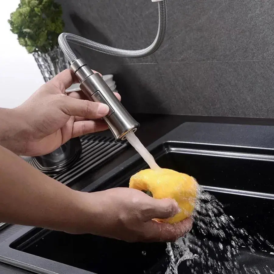 Bateria kuchenna z wyciąganą wylewką, stal nierdzewna SUS304, wykończenie satynowe, CF023