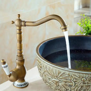 Bateria kuchenna Swan Neck, mosiądz sanitarny, antyczne złoto, OD/2047