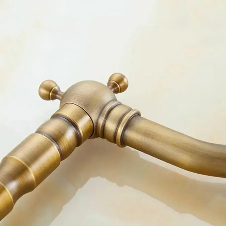 Bateria kuchenna Swan Neck, mosiądz sanitarny, antyczne złoto, OD/2047