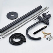 Bateria stojąca z okrągłą ramką, mosiądz sanitarny, czarny, CF2033