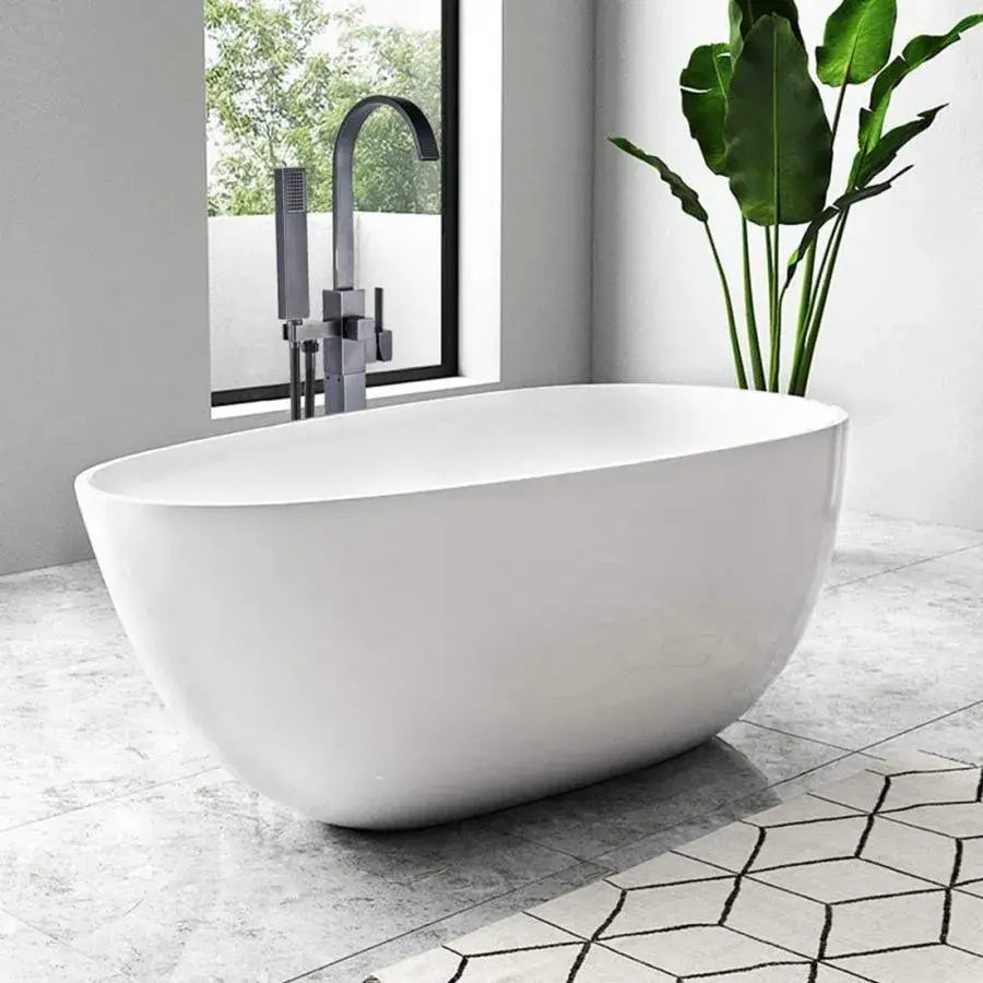 Kran podłogowy z kwadratową ramą, sanitarny mosiądz, czarny, CF2036