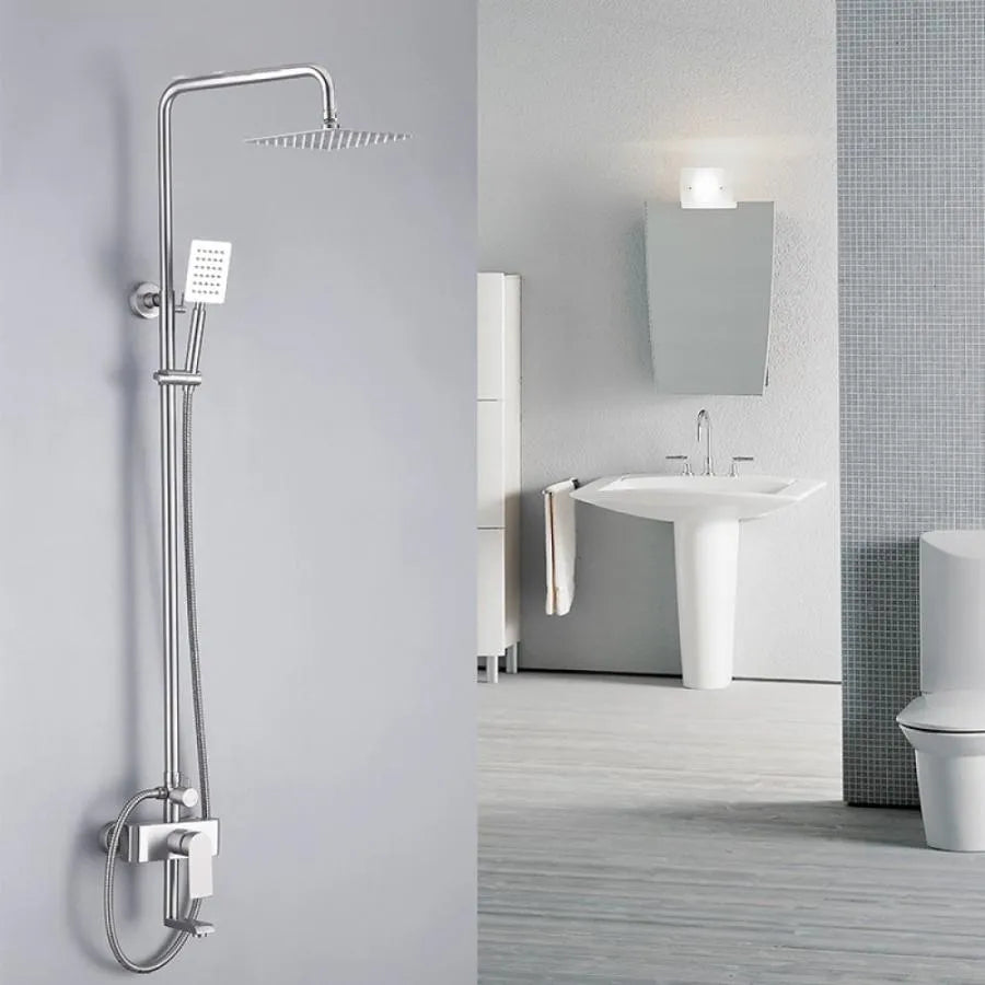 Bateria natryskowa, mosiądz sanitarny, chromowana