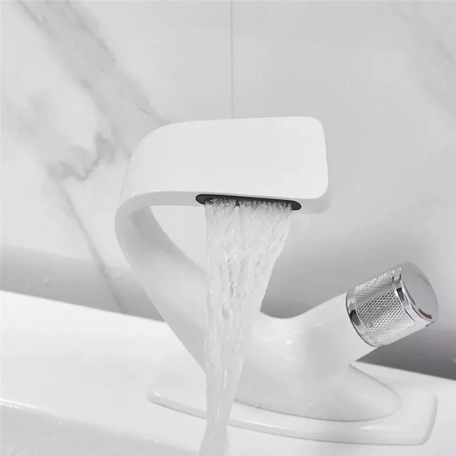 Bateria umywalkowa, mosiądz sanitarny, biały, OD/2058