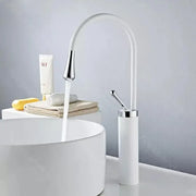 Bateria umywalkowa, sanitarna, mosiądz, biała, WZY/326/A