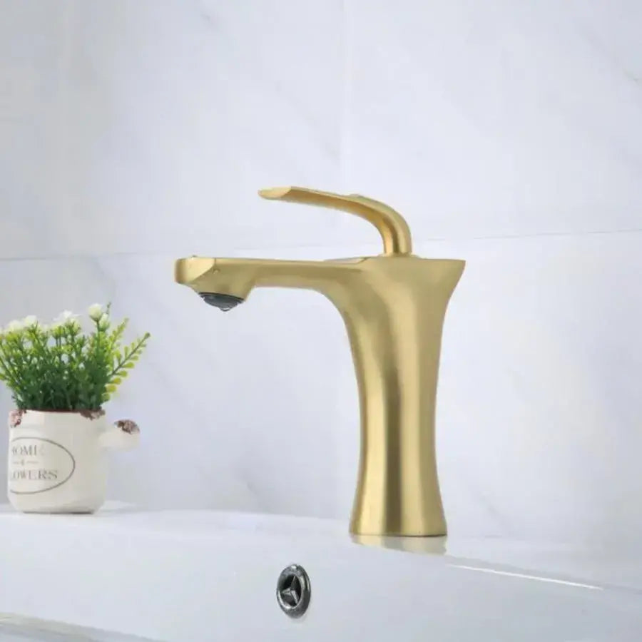 Bateria umywalkowa, mosiądz sanitarny, złoty, OD/2066