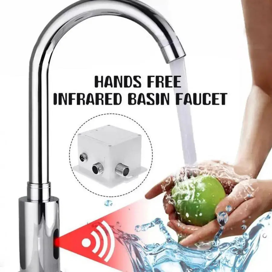 Bateria umywalkowa z czujnikiem, mosiądz sanitarny, chrom, RW-103