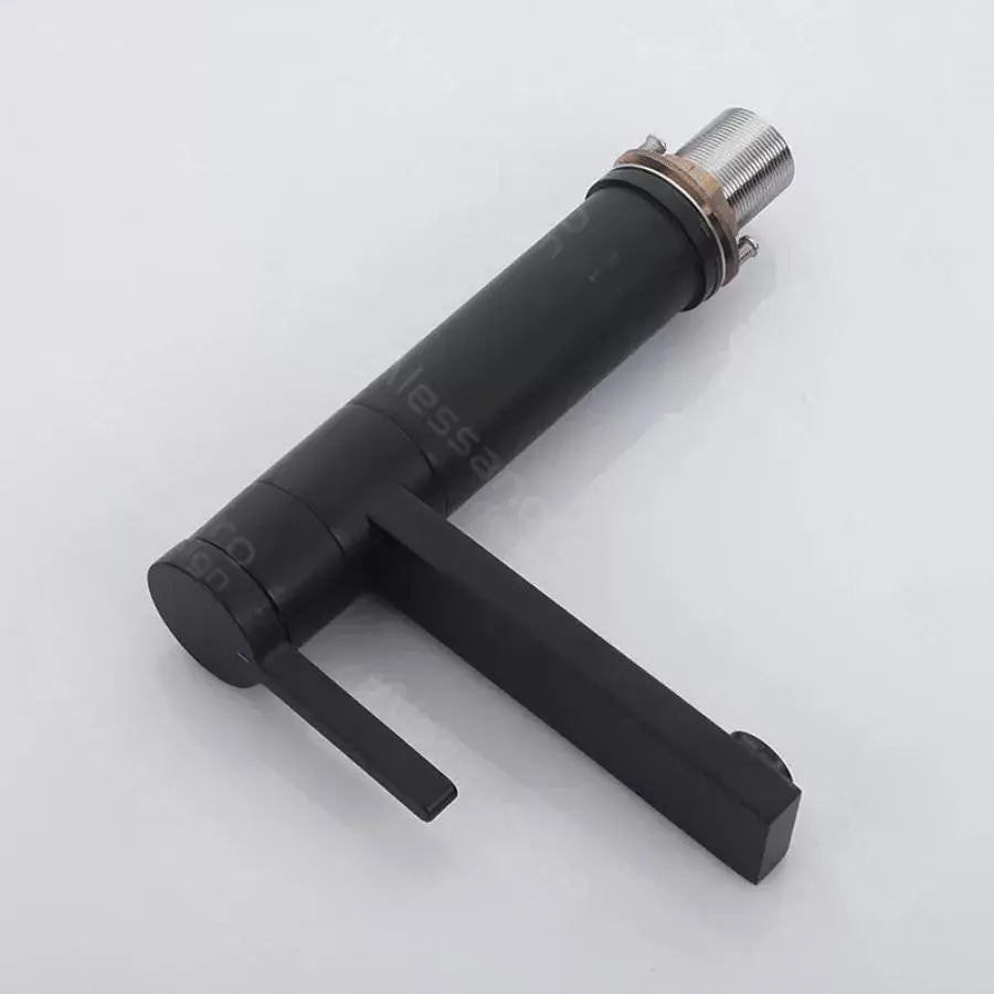 Bateria umywalkowa, sanitarna, mosiądz, czarna, 7207H