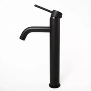 Jednouchwytowa bateria umywalkowa wysoka głowica ceramiczna sanitarna mosiądz czarny w zestawie przyłącza i zestaw montażowy 7527H