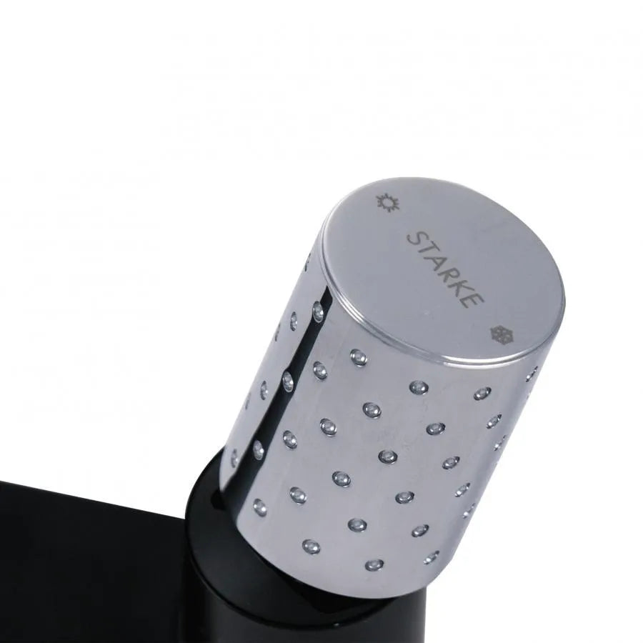 Bateria umywalkowa, mosiądz sanitarny, czarny, 7647H/C