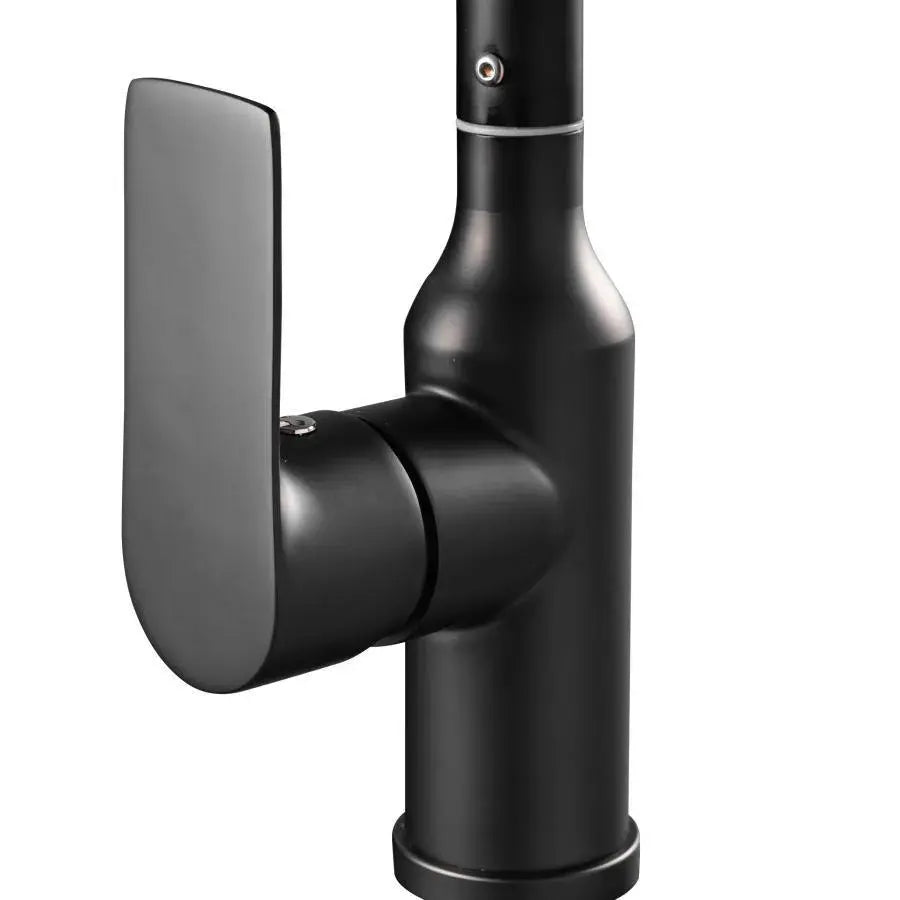 Bateria umywalkowa, sanitarna, mosiądz, czarna, LJS/225B