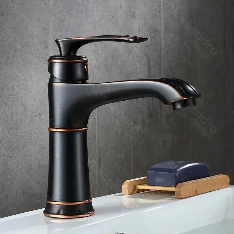 Bateria umywalkowa, mosiądz sanitarny, czarny, OD01/B