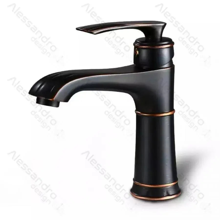 Bateria umywalkowa, mosiądz sanitarny, czarny, OD01/B