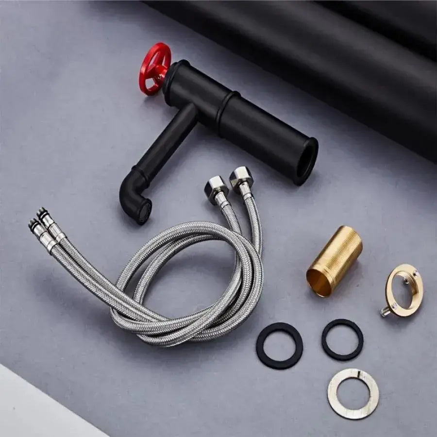 Bateria umywalkowa, mosiądz sanitarny, czarny, OD3003