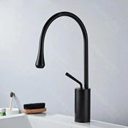 Bateria umywalkowa, sanitarna, mosiądz, czarna, WZY/327/B