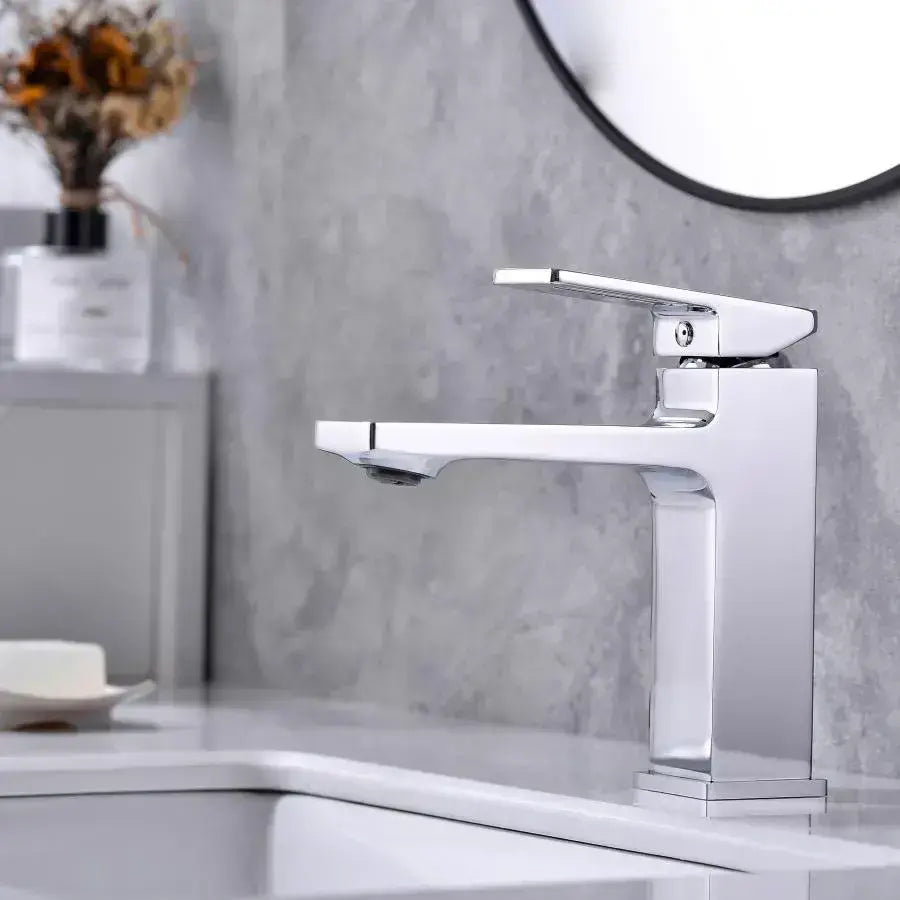 Bateria umywalkowa, mosiądz sanitarny, satyna, 9807