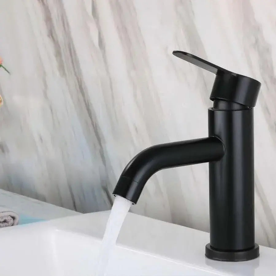 Bateria umywalkowa, stal nierdzewna SUS304, czarna, HS/LY007