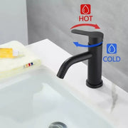 Bateria umywalkowa, stal nierdzewna SUS304, czarna, HS/LY007