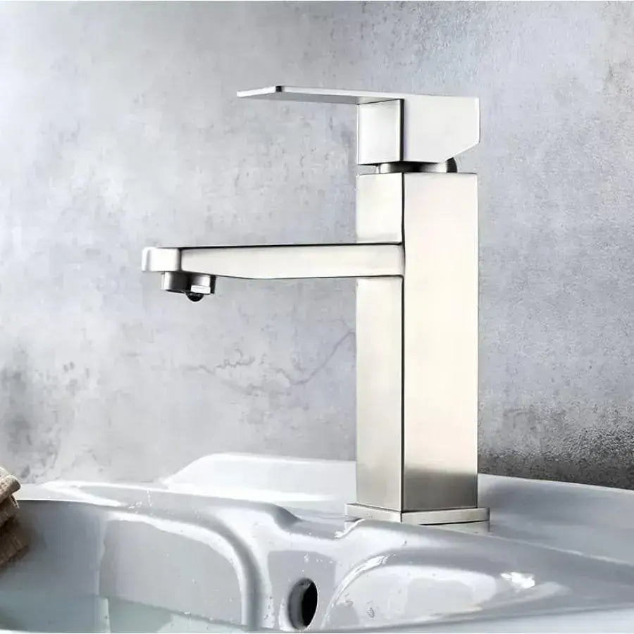 Bateria umywalkowa, stal nierdzewna SUS304, wykończenie satynowe, MP009