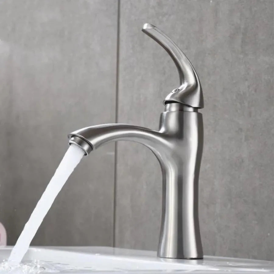 Bateria umywalkowa, stal nierdzewna SUS304, wykończenie satynowe, MP015