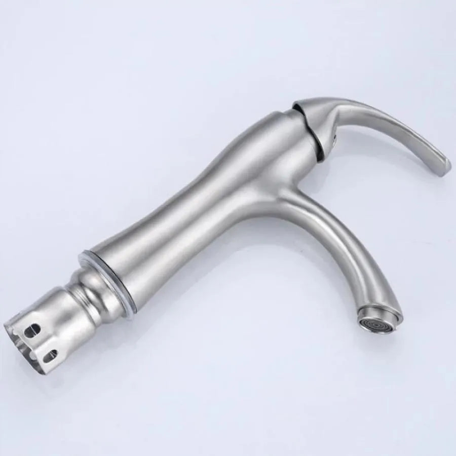 Bateria umywalkowa, stal nierdzewna SUS304, wykończenie satynowe, MP015