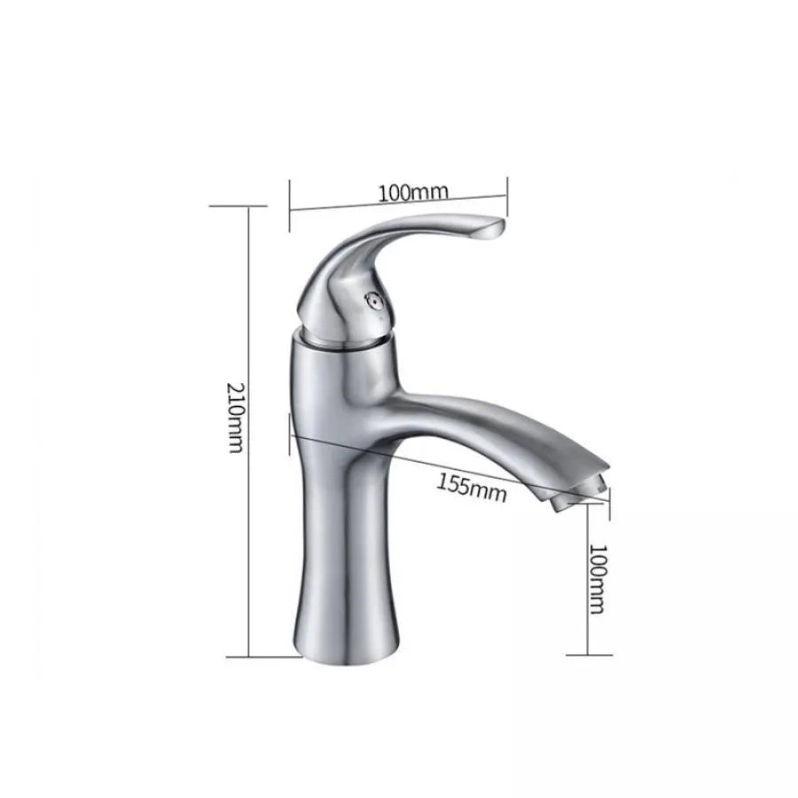 Bateria umywalkowa, stal nierdzewna SUS304, wykończenie satynowe, MP015