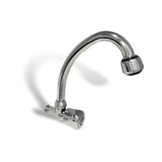 Zimna woda, ścienny kran z obrotową wylewką, stop srebra