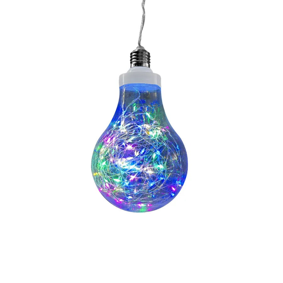 Dekoracyjna żarówka z wielokolorowym przewodem i wtyczką