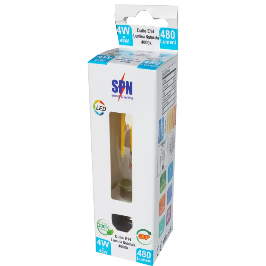 Żarówka LED Filament Candle E14 4W=45W 4000K